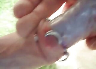 Nice animal with a sexy-looking pierced cock is going to fuck hard