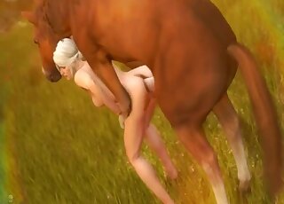 Ciri, de The Witcher, baise joyeusement le cheval de Gerlat après s'être penchée