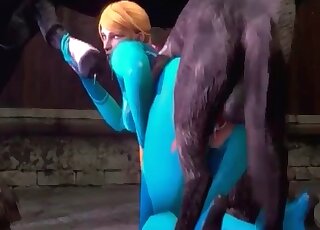 Une jeune femme soumise et sexy subit une relation sexuelle avec une bête dans un zoo (vidéo d'anime)