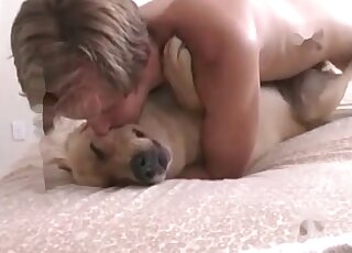 Nerdy zoophile guy satisfies his zoo sex desire by banging his dog