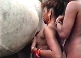 Shameless lesbians lick each other while sharing a stallion’s dong